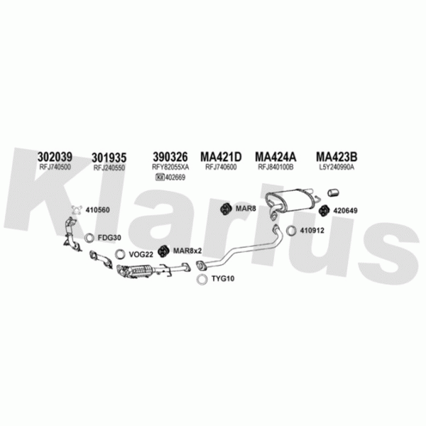 Klarius 570310 - Exhaust System