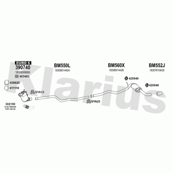 Klarius 060620 - Exhaust System