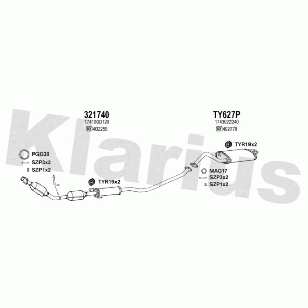 Klarius 900435 - Exhaust System