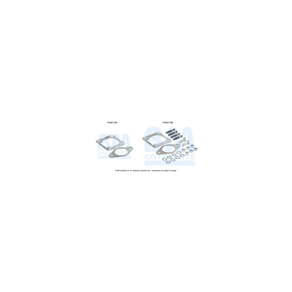 BM Catalysts FK80174 - Fitting Kit-Catalyst (Front)