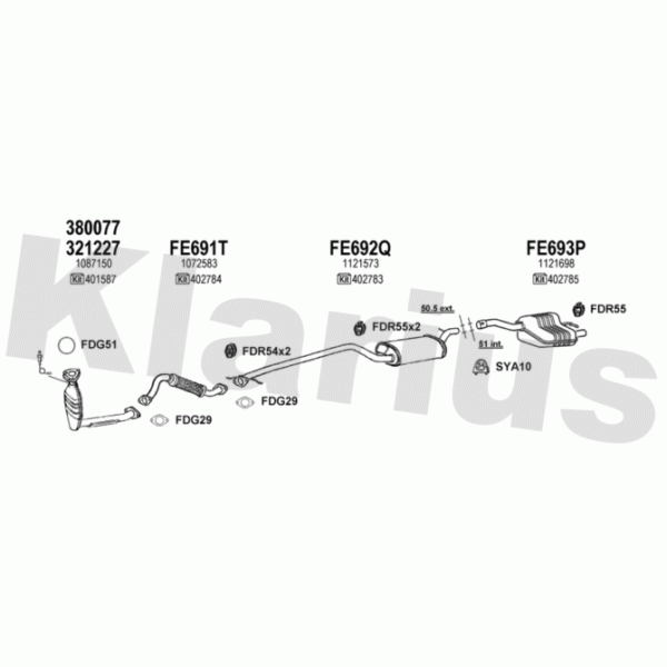Klarius 361423 - Exhaust System