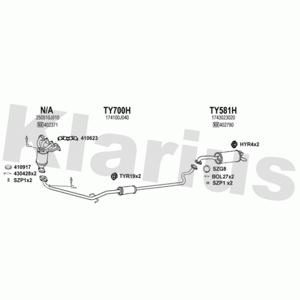 Klarius 900624 - Exhaust System