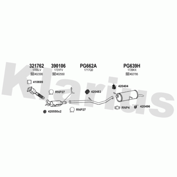 Klarius 630938 - Exhaust System