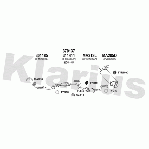 Klarius 570201 - Exhaust System