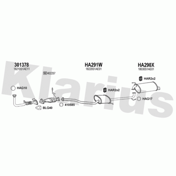 Klarius 420228 - Exhaust System