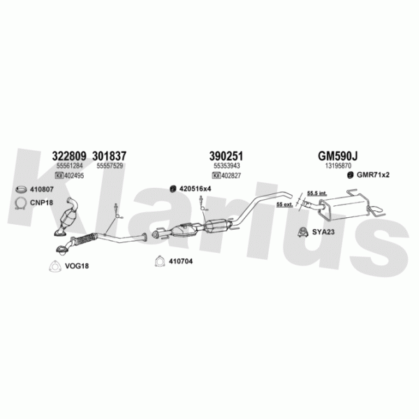 Klarius 391753 - Exhaust System