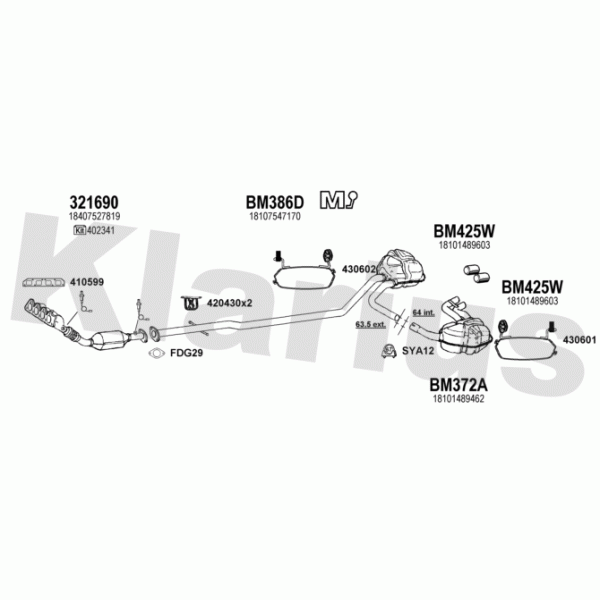 Klarius 620005 - Exhaust System