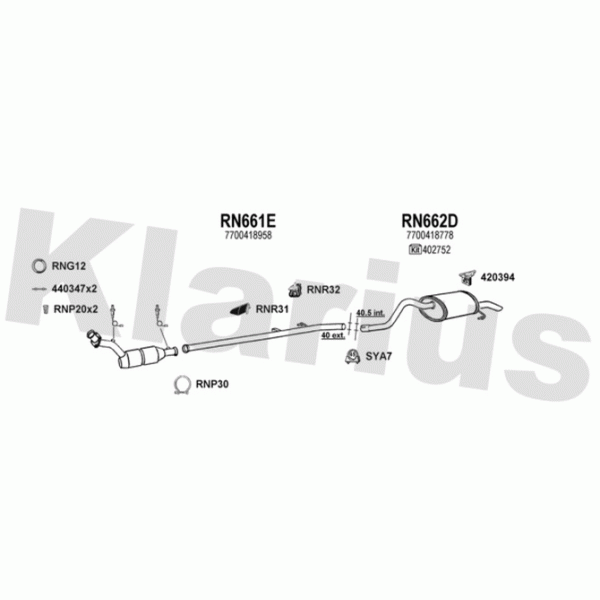 Klarius 721344 - Exhaust System