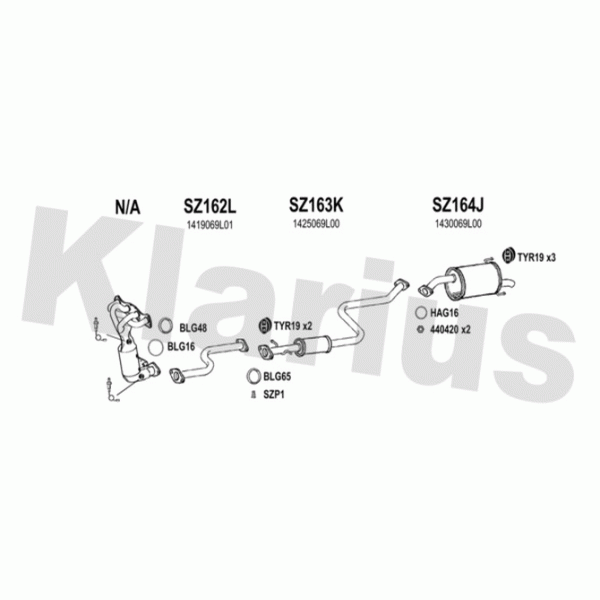 Klarius 820151 - Exhaust System
