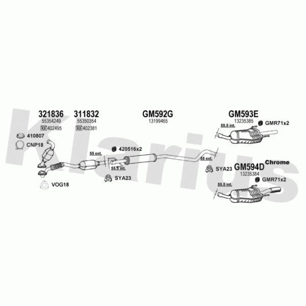 Klarius 391587 - Exhaust System