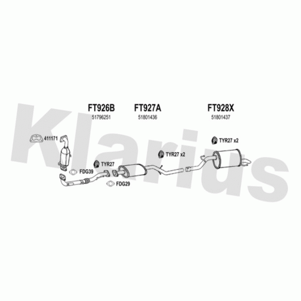 Klarius 331076 - Exhaust System