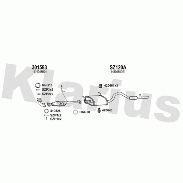 Klarius 820128 - Exhaust System