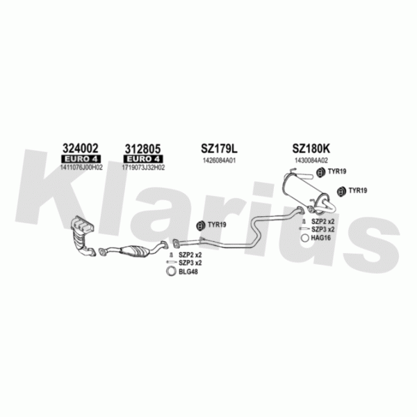 Klarius 820175 - Exhaust System