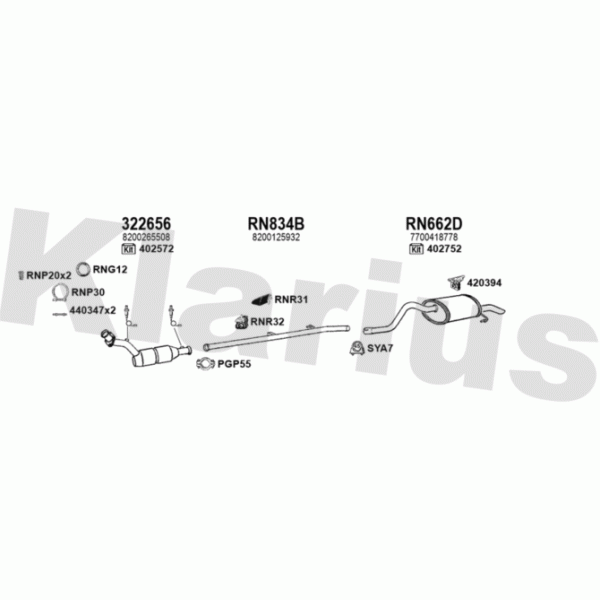 Klarius 720855 - Exhaust System