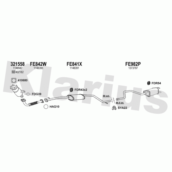 Klarius 361523 - Exhaust System