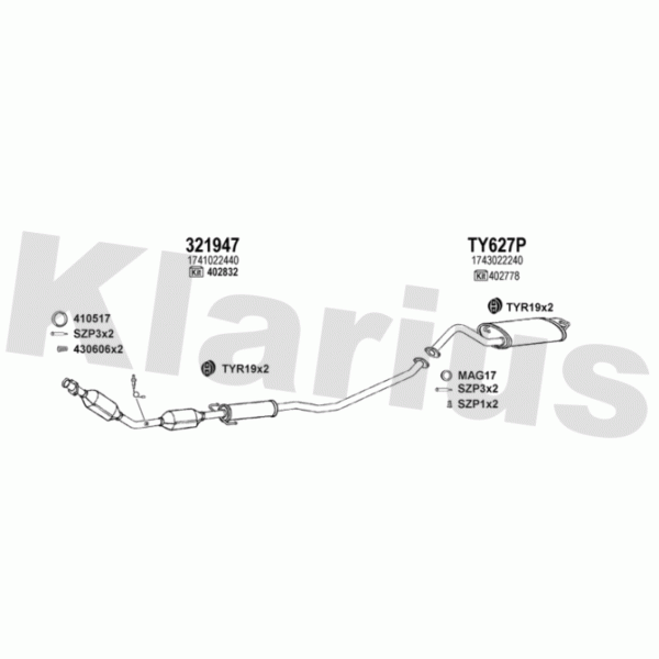 Klarius 900436 - Exhaust System