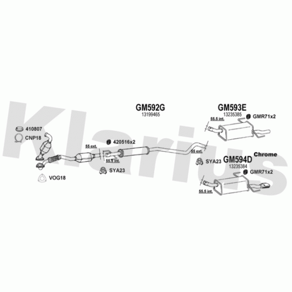 Klarius 392153 - Exhaust System