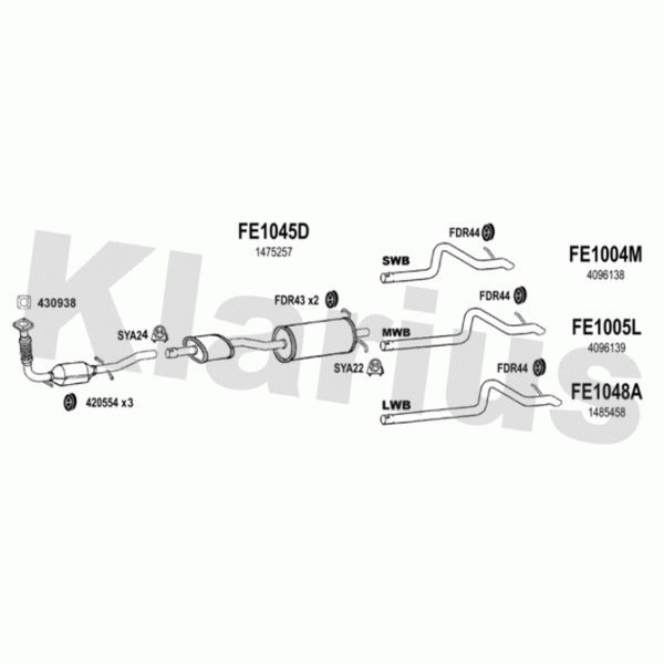 Klarius 362334 - Exhaust System